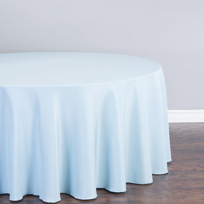 120 In. Round Polyester Tablecloth (20 Colors)