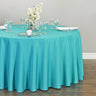 Bargain 132 In. Round Polyester Tablecloth Turquoise