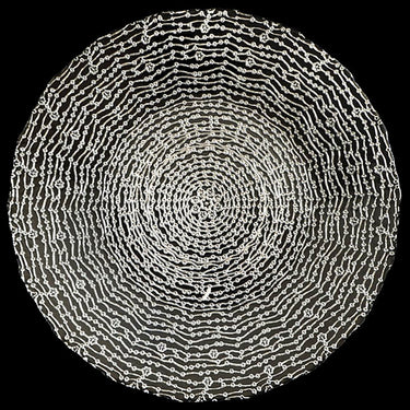 13 in. Beaded Web Glass Charger Plate Silver 4/Pack
