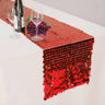 14 x 108 in. Payette Sequin Table Runner Red