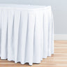 Bargain 17 Ft. Accordion Pleat Polyester Table Skirt White