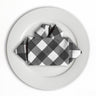 15 in. Polyester Napkins Black & White Checkered (1 Dozen)