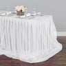 14 ft. Two Tone Tulle Chiffon Table Skirt White/White