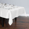 60 x 102 in. Rectangular Satin Tablecloth White