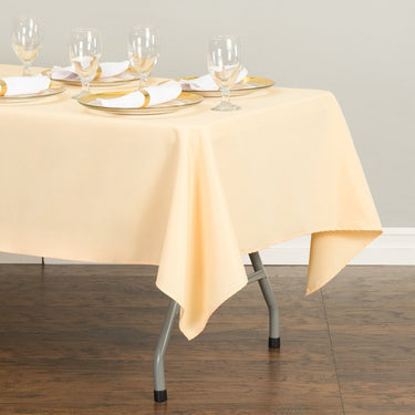 Bargain 60 X 126 In. Rectangular Polyester Tablecloth Peach