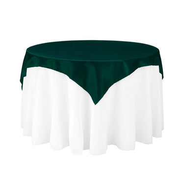 60 in. Square Satin Overlay Hunter Green