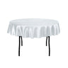 70 in. Round Satin Tablecloth Silver
