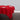 85 in. Square Rosette Satin Overlay Red