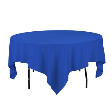 Bargain 85 In. Square Polyester Tablecloth Royal Blue