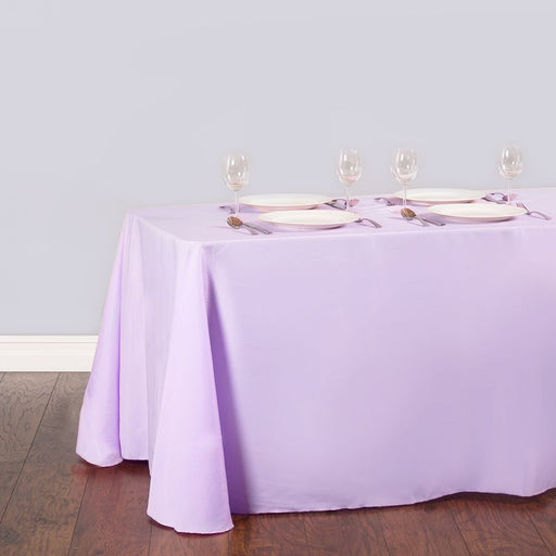 Bargain 90 X 132 In. Rectangular Polyester Tablecloth Lavender