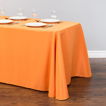 Bargain 90 x 156 in. Polyester Tablecloth Orange