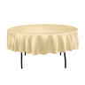 Bargain 90 In. Round Satin Tablecloth Gold