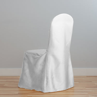 Satin Banquet Chair Cover White