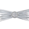 Stretch Chair Sash Metallic Silver With Round Buckle 5/Pack