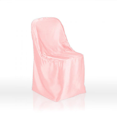 Satin Folding Chair Cover Pink
