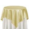 Bargain 60 In. Square Satin Overlay Gold