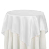 Bargain 72 In. Square Satin Overlay White