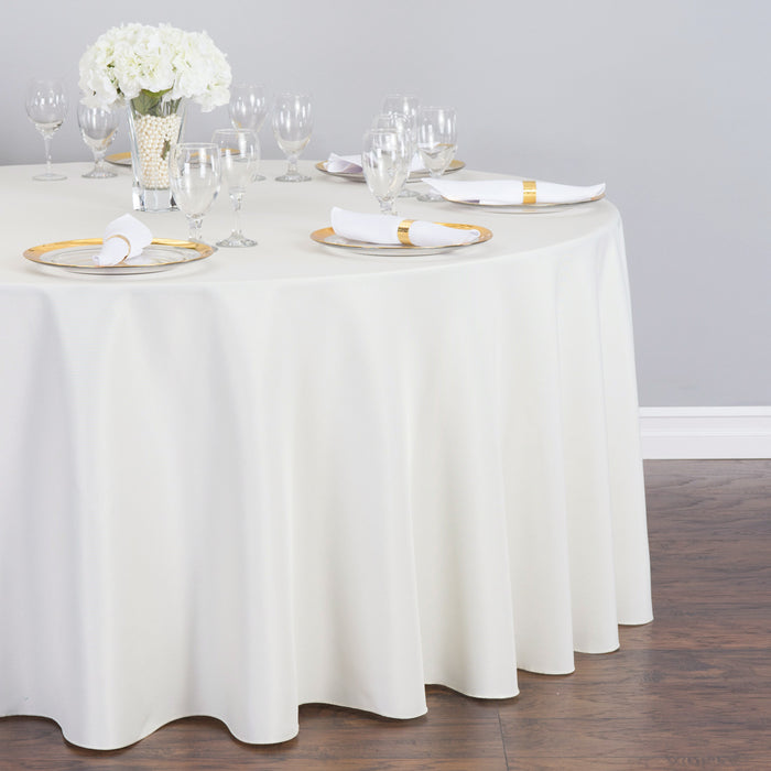 132 in. Round Polyester Tablecloth (20 Colors)
