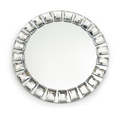 Square Gemmed Mirror Charger Plate 4/Pack