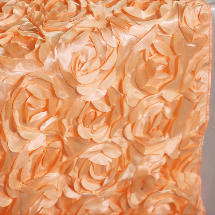 72 in. Square Rosette Satin Overlay (13 Colors)