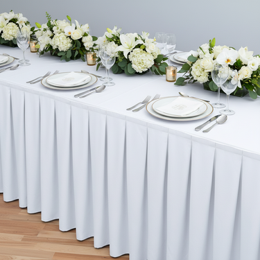 14 ft. Accordion Pleat Polyester Table Skirt (7 Colors)