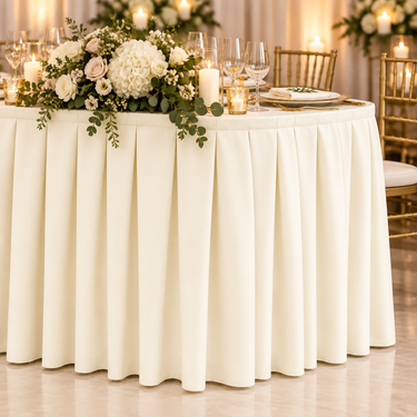 17 ft. Accordion Pleat Polyester Table Skirt (7 Colors)