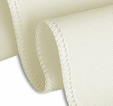 Bargain 120 in. Round Polyester Tablecloth Ivory