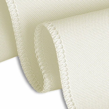 Bargain 120 in. Round Polyester Tablecloth Ivory