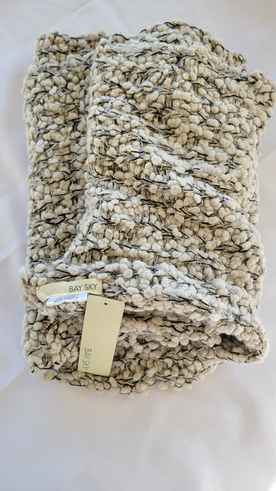 San Diego Plush Ivory Textured Infinity Scarf