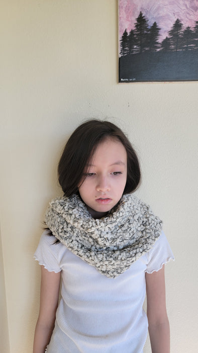 San Diego Plush Ivory Textured Infinity Scarf