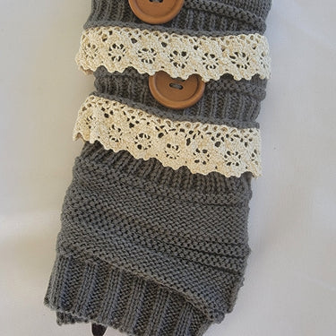 Womens Arm Warmers & Fingerless Gloves-Grey