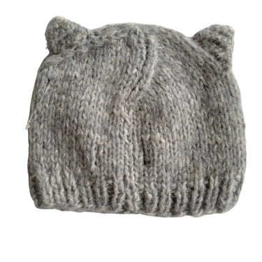 Kids Knit Beanie w/ Sleeping Owl Face