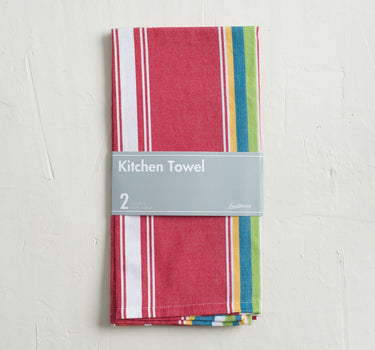 18 X 28 in. Sunset-Striped Cotton Kitchen Towels 2/Pack