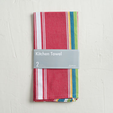 18 X 28 in. Sunset-Striped Cotton Kitchen Towels 2/Pack