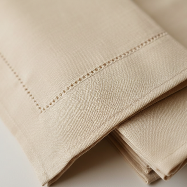 60 in. Square Hemstitch Cotton Tablecloth (3 Colors)