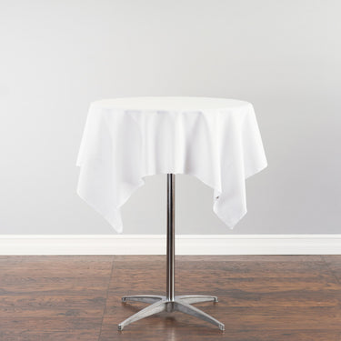 Bargain 54 in. Square Polyester Tablecloth White