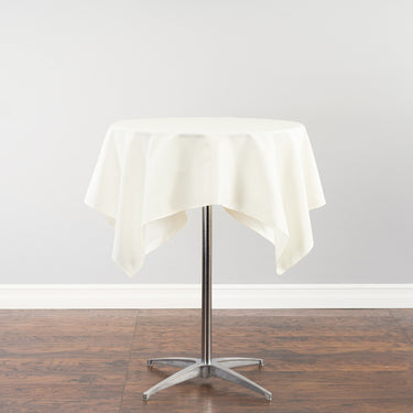 Bargain 54 In. Square Polyester Tablecloth Ivory