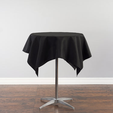 Bargain 54 In. Square Polyester Tablecloth Black