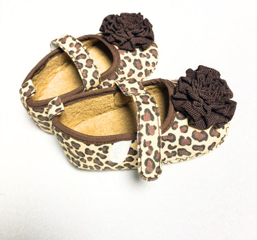 Cheetah Print Mary Jane Baby Shoes