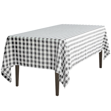 Bargain 60 X 102 In. Rectangular Tablecloth Black & White Checkered