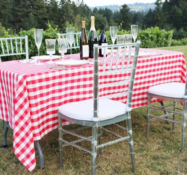 60 X 126 in. Rectangular Tablecloth Checkered (4 Colors)