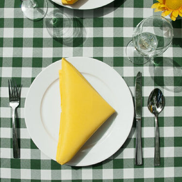 Bargain 60 X 102 In. Rectangular Tablecloth Green & White Checkered