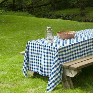 Bargain 60 X 102 In. Rectangular Tablecloth Blue & White Checkered