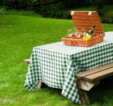 Bargain 60 X 126 in. Rectangular Tablecloth Green & White Checkered