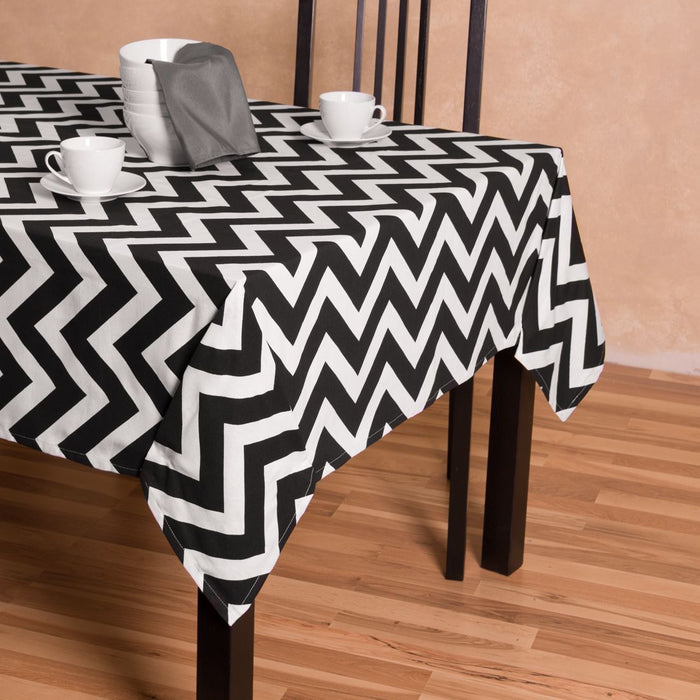 Bargain  60 x 84 in. Rectangular Chevron Cotton Tablecloth (14 Colors)