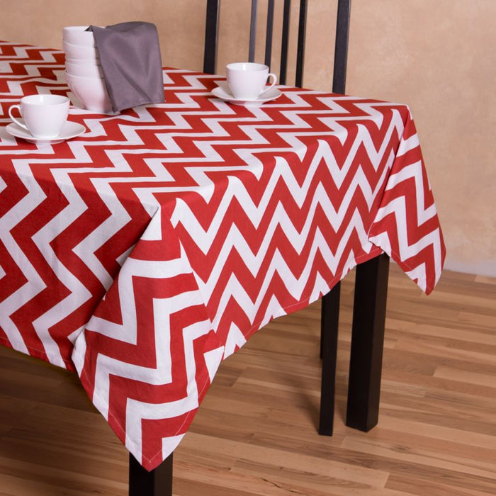 Bargain  60 x 84 in. Rectangular Chevron Cotton Tablecloth (14 Colors)