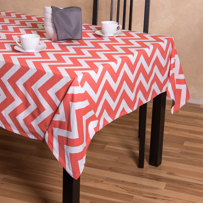 Bargain  60 x 84 in. Rectangular Chevron Cotton Tablecloth (14 Colors)