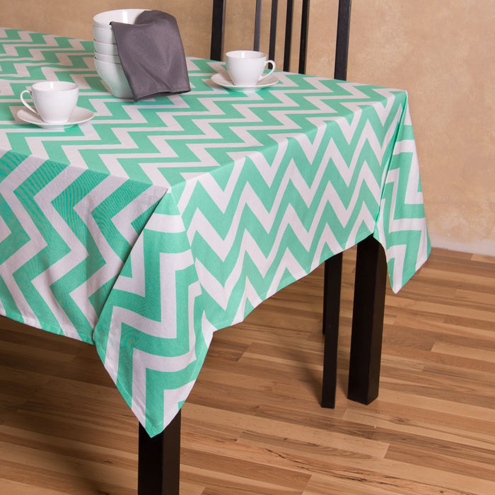 Bargain  60 x 84 in. Rectangular Chevron Cotton Tablecloth (14 Colors)