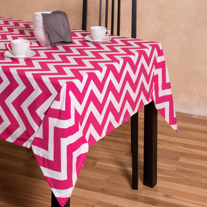 Bargain  60 x 84 in. Rectangular Chevron Cotton Tablecloth (14 Colors)