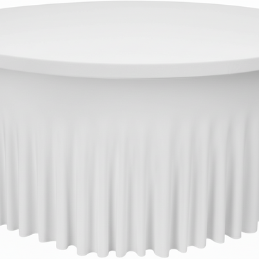 5 ft.Round Wavy Stretch Tablecloth Cover (2 Colors)